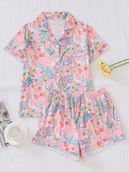 Women's Wearable 2pcs Pajama Set, Beautiful and Fashionable Holiday Party Pajamas,