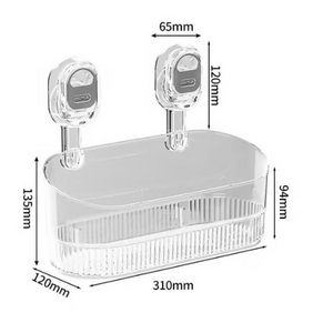 No-Drill Bathroom Suction Storage Box – Large Capacity & Strong Load-Bearing