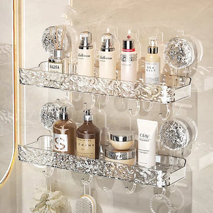 Light luxury style punch-free storage rack