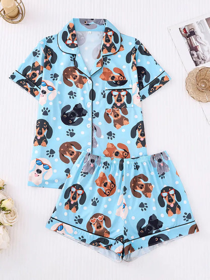 Women's Wearable 2pcs Pajama Set, Beautiful and Fashionable Holiday Party Pajamas,