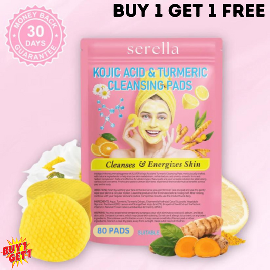 Kojic Acid & Turmeric Korean Cleansing Pads - 80 Pcs